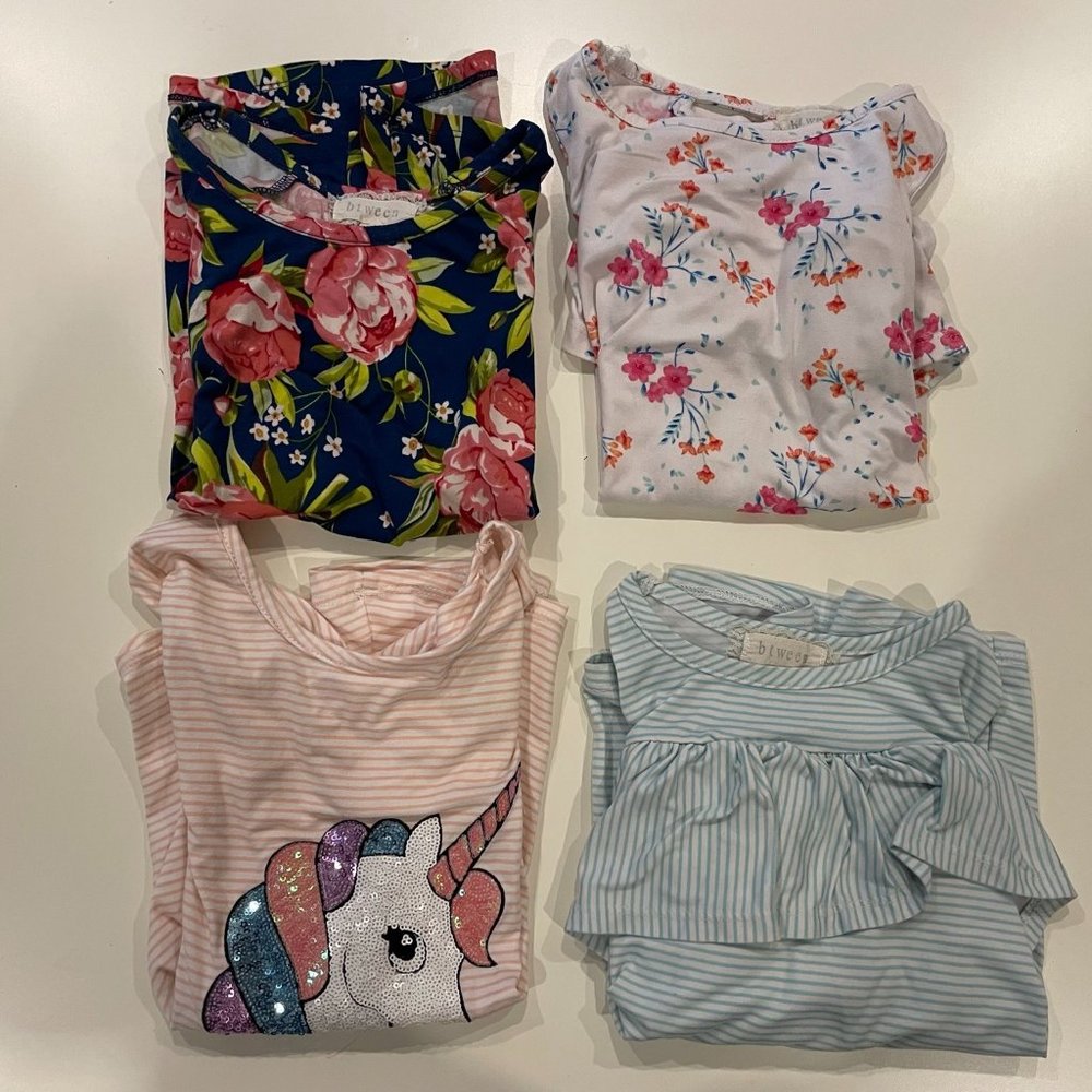 Bundle of 4 Girls Between Short Sleeve Shirts